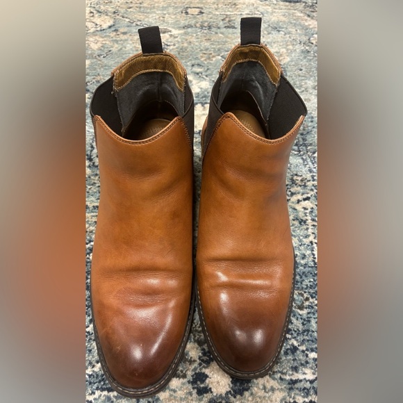 Men's Kingsley Vionic Brown Leather Ankle Boots, size 13 - Picture 1 of 6